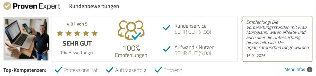 ProvenExpert Kundenbewertungen – MPU-Vorbereitung Marco Schleehuber